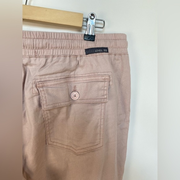 Level 99 Linen Drawstring Pant Pink Petals - Picture 5 of 8